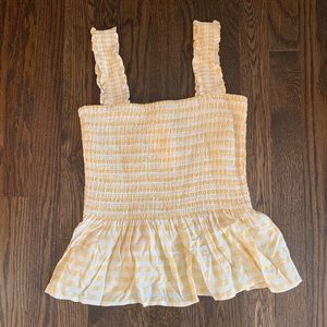 NWT Elodie Yellow Gingham Tanktop